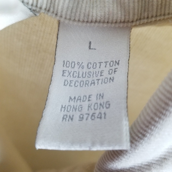 J Jill Embroidered Corduroy Button Front Shirt Lightweight 3/4 Sleeve Pockets - Picture 8 of 11